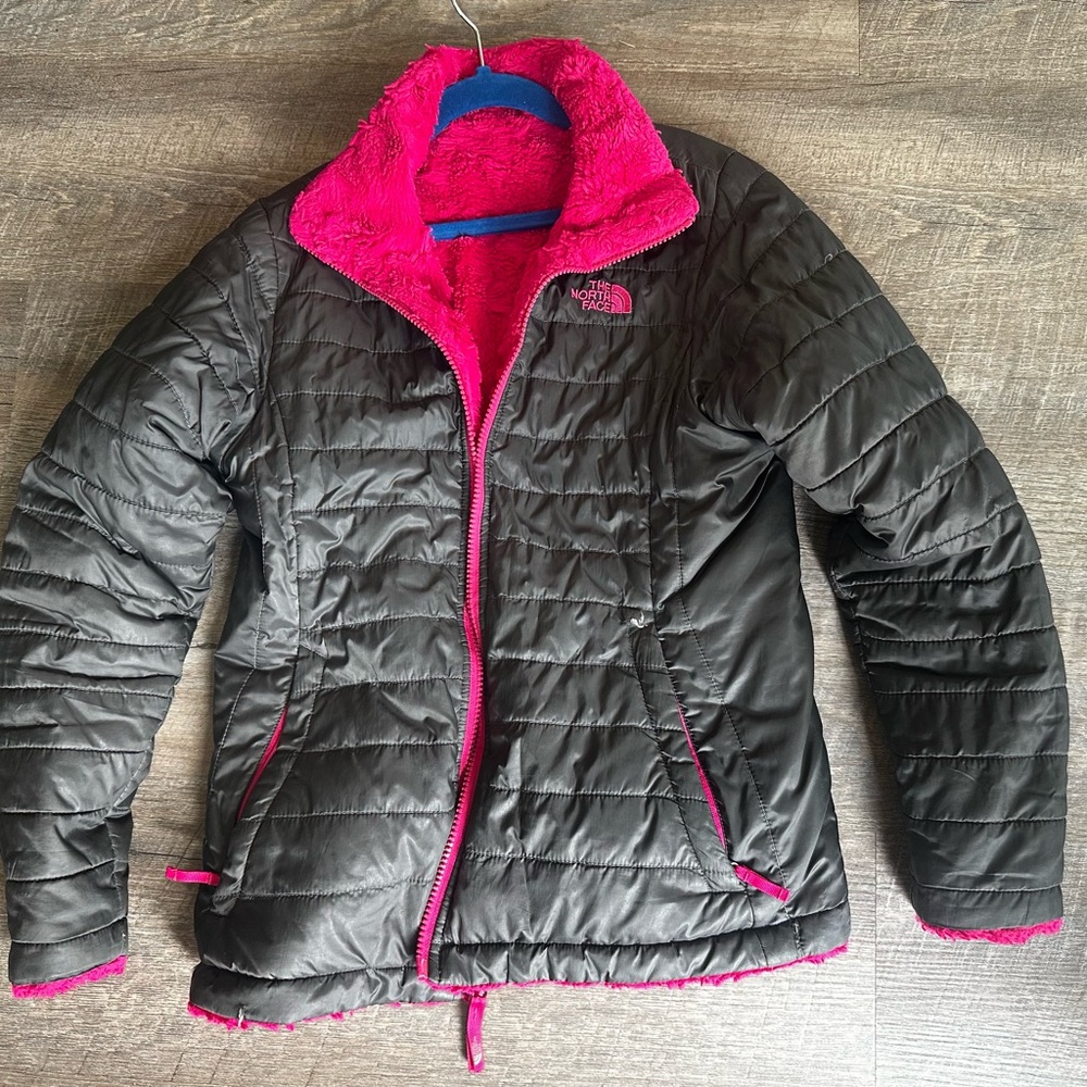 The North Face Kids Puffer Jacket - Black and Pink